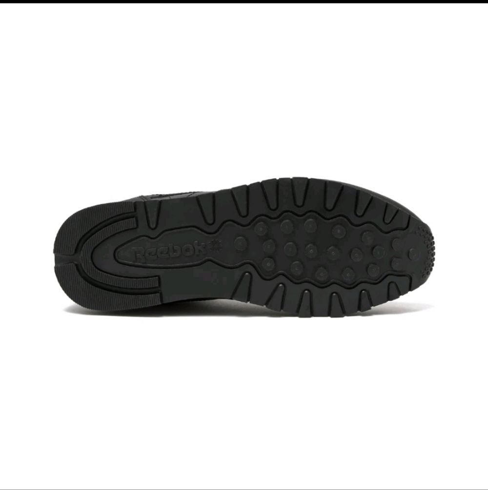 Reebok Men's Classic Leather Tennis Sneakers Core Black/Core Black/Pure Grey5 - Picture 2 of 7